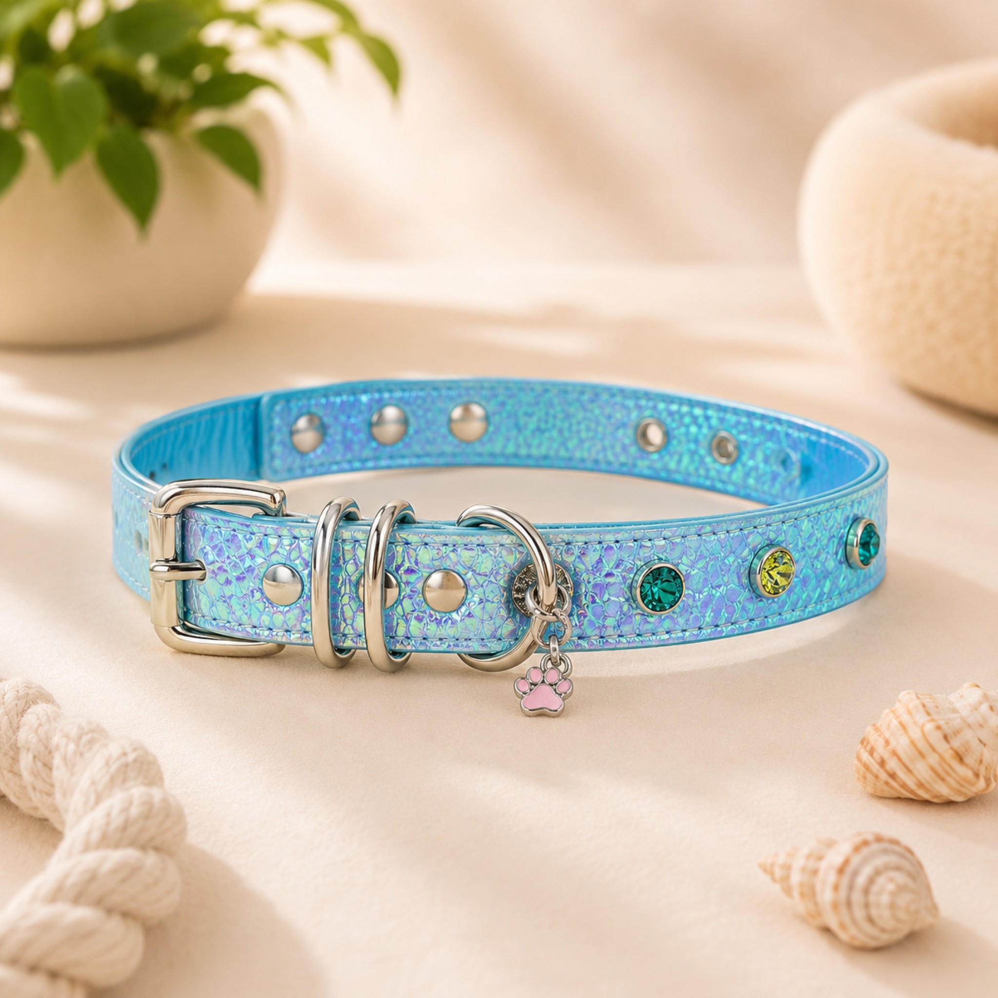 Set Collare e Guinzaglio Eco-Pelle Personalizzabile